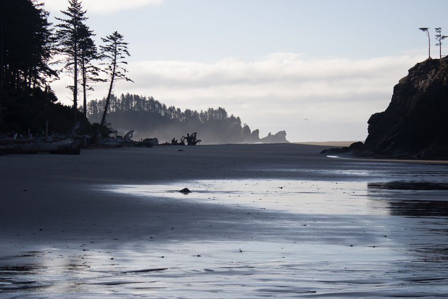 Blue beach sand