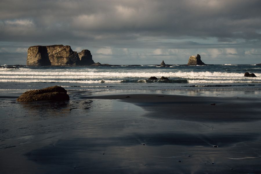 Rockforms in the surf