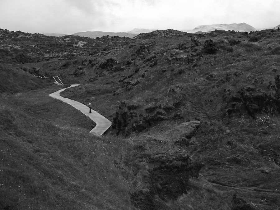 Deck path in the hills