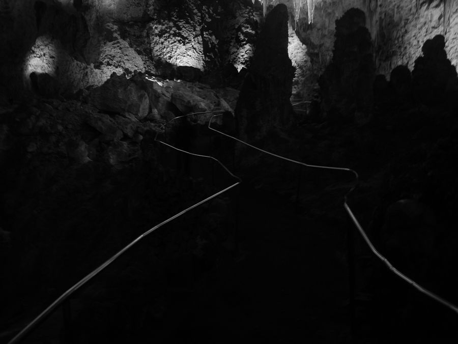 Rails in cavern