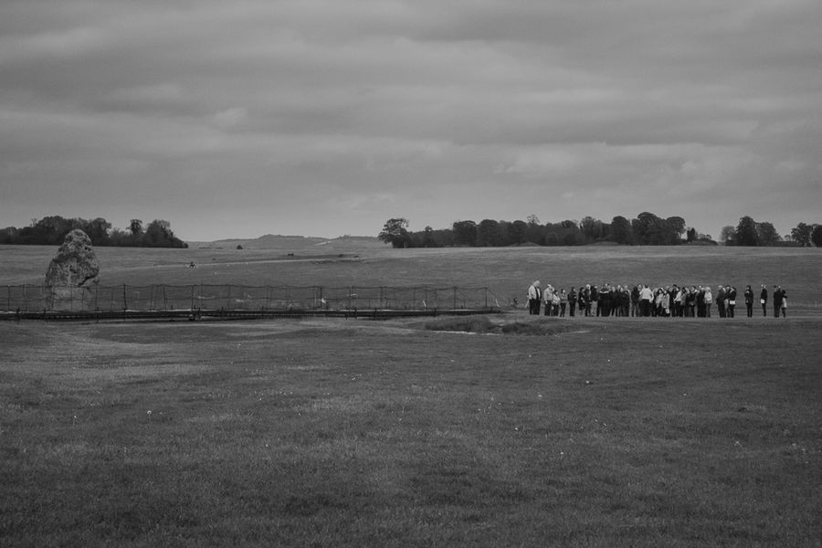 Group and standing stone