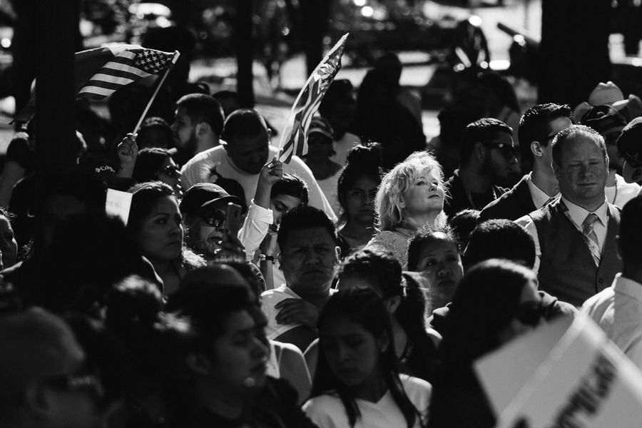 Protest crowd