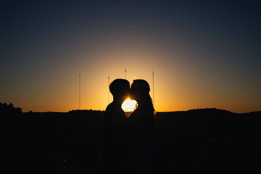 Sunset kiss
