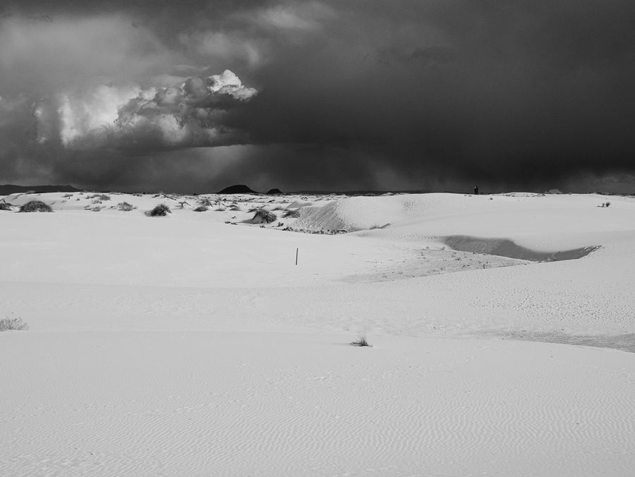 White sand storm clouds